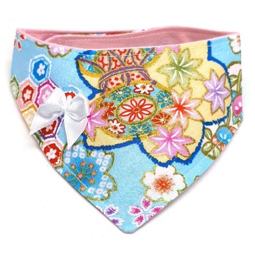Spring Sakura In Blue – Bandana for cats and dogs (2 sizes)