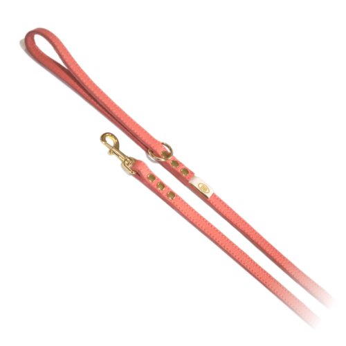 Buddy Belts Elite Leather Leash (Coral Dream) Buddy Belts Elite Leather Leash (Coral Dream)