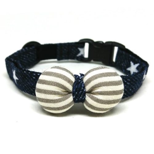 Pop Star collar with bowtie for cats and small dogs