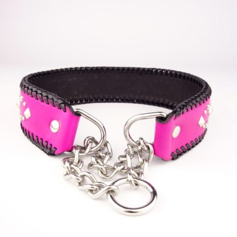 Dog_collar_L_leather_-_Pink_and_black_-_2_gmqljd Dog_collar_L_leather_-_Pink_and_black_-_2_gmqljd