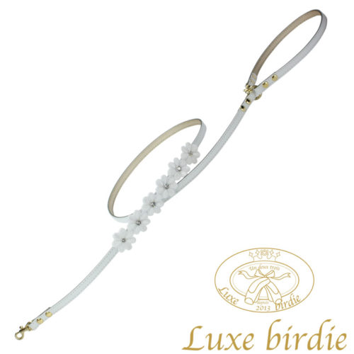 The Priscilla Collection – Ivory Florals Leash by Luxe Birdie The Priscilla Collection – Ivory Florals Leash by Luxe Birdie